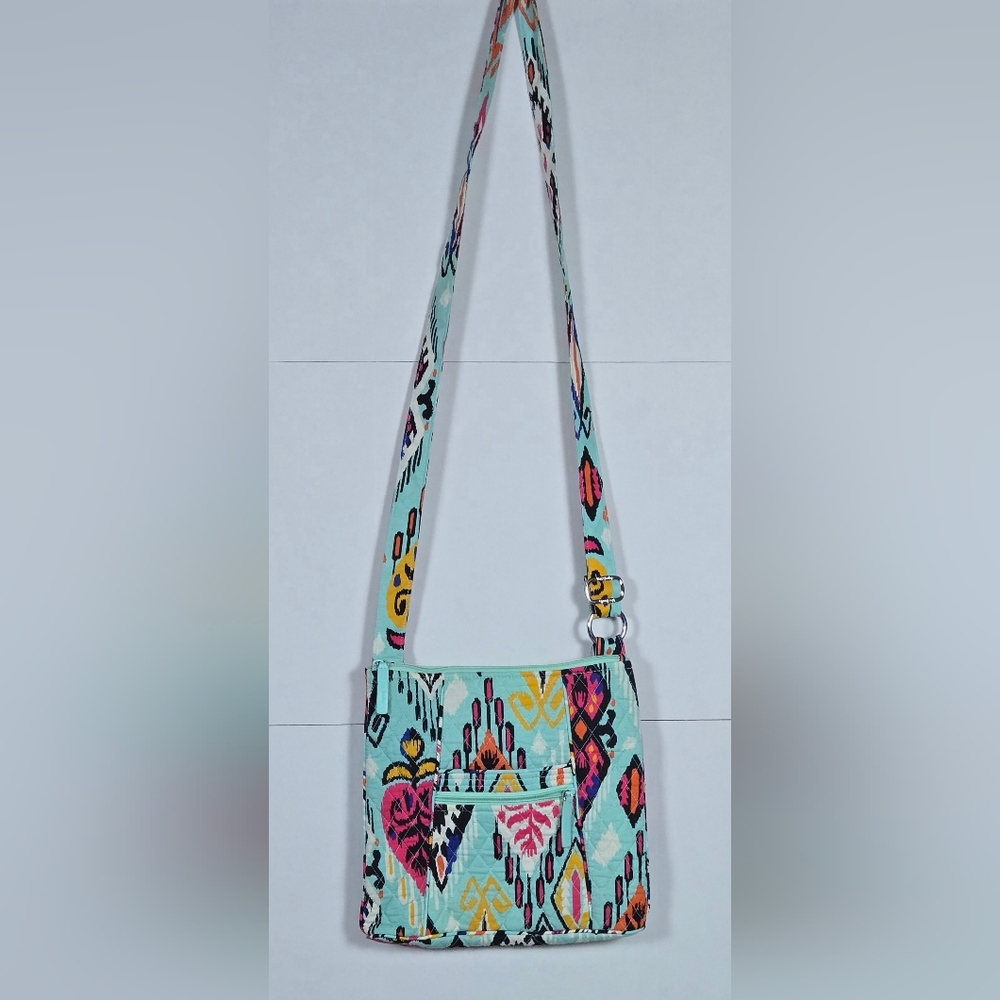 Vera Bradley Crossbody Bag Boho Teal Multicolor Quilted Purse
